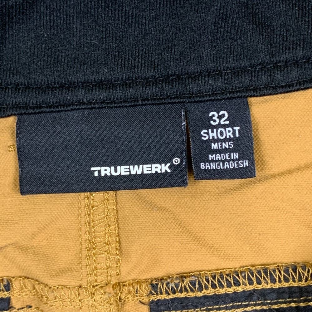 Truewerk T1 Werkshort Men 32 Sand Tan Technical Work Shorts 4-Way Stretch Pocket - Picture 4 of 12